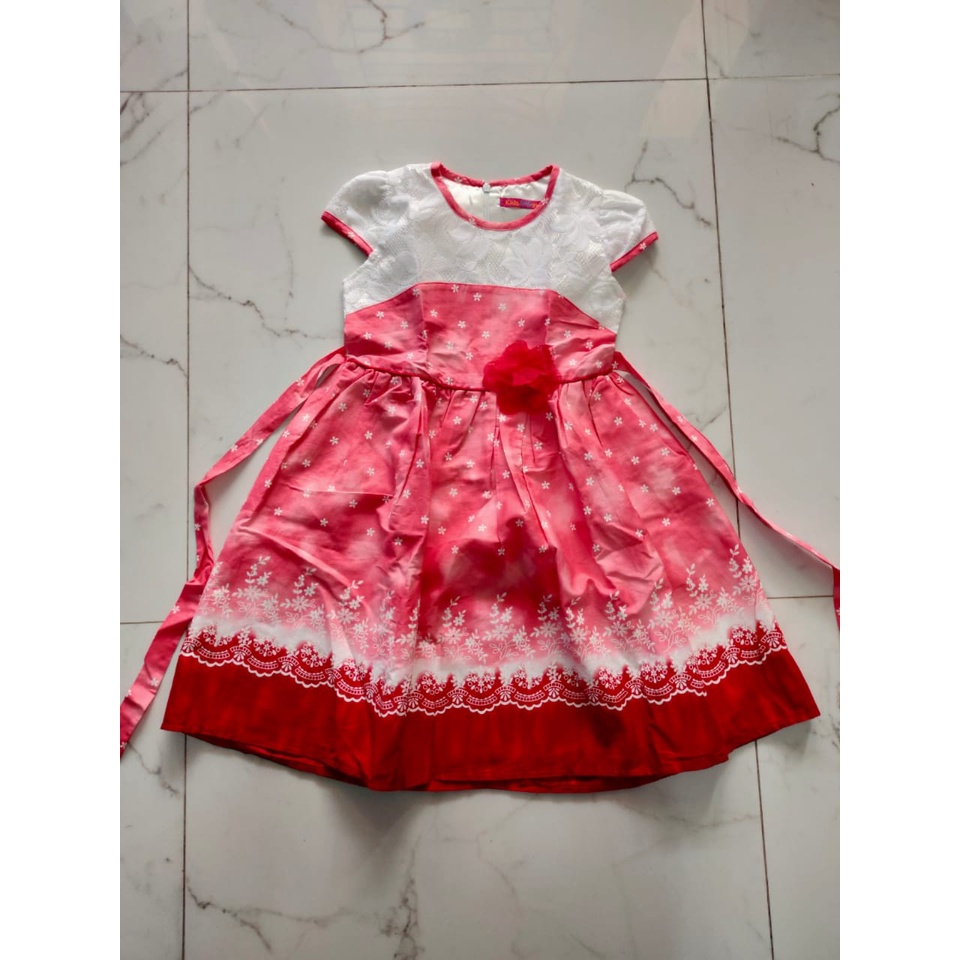 DRESS PUTIH PINK ANAK PEREMPUAN/BAJU KIDS INVOGUE/DRESS ANAK CEWE 6TH/DRESS KIDS INVOGUE/BAJU ANAK CEWE/BAJU ANAK WANITA