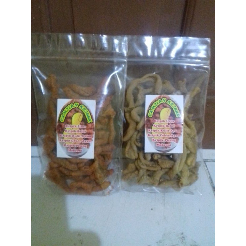 

Keripik Usus Ayam/ Usus Crispi/ Usus Pedas/ Usus Original 100gram