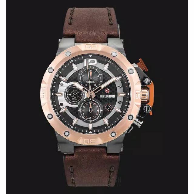 JAM TANGAN PRIA EXPEDITION E 6751 M ORIGINAL ( BROWN ROSEGOLD GREY )