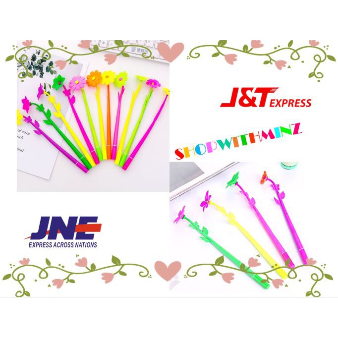 

[BISA COD] SWM003 Pena Unik Motif Bunga / Pulpen Cantik Motif Bunga