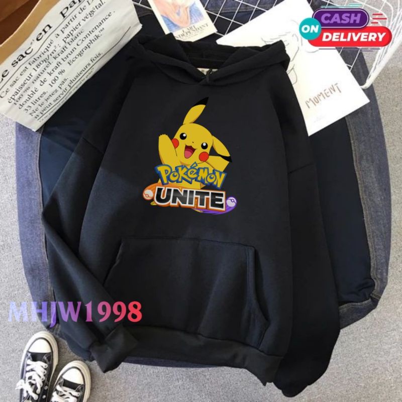jaket hoodie anak pokemon unite pikachu game/hoodie anak pokemon unite/sweater anak pokemon unite ka