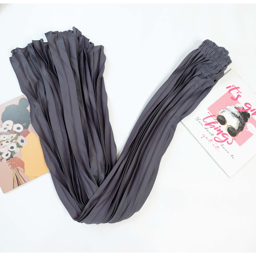 ROK PLISKET KLOK MAYUNG HYGET BY LAAMIA HIJAB-mayung hyget_grey
