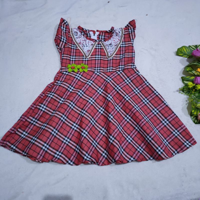Dress Anak 2 3 Tahun cewek perempuan katun motif (Dress Rainee)