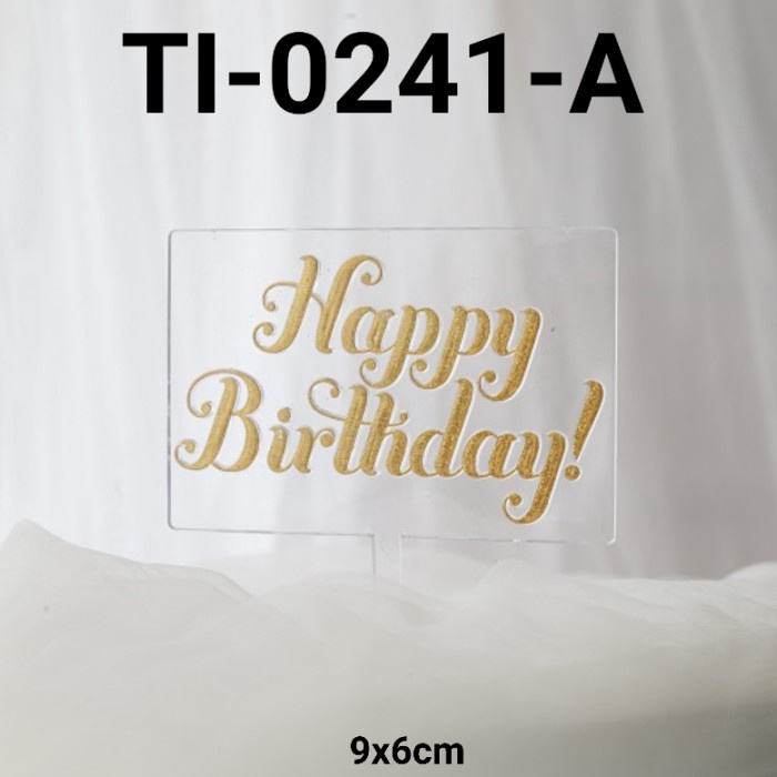 

GR-TI-0241 CAKE TOPPER TULISAN KUE TART HAPPY BIRTHDAY BENING GRATIS ONGKIR