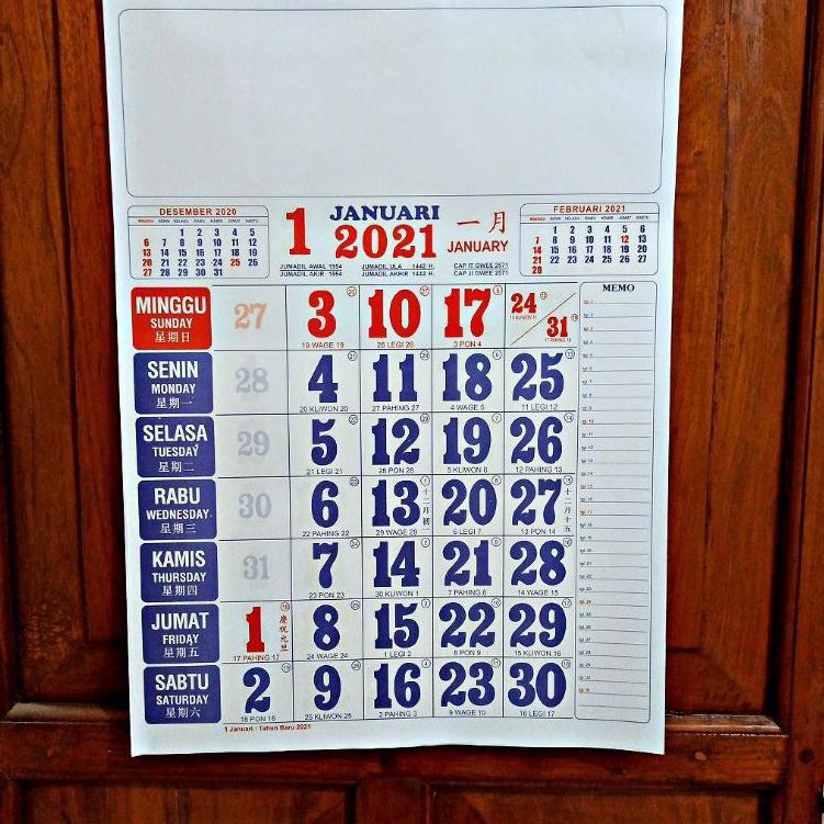 

Produk Keren D8G7Z Kalender Bulanan Kalender Kerja Angka Besar Ukuran 38 x 12 cm 2021 W40 Harga Term