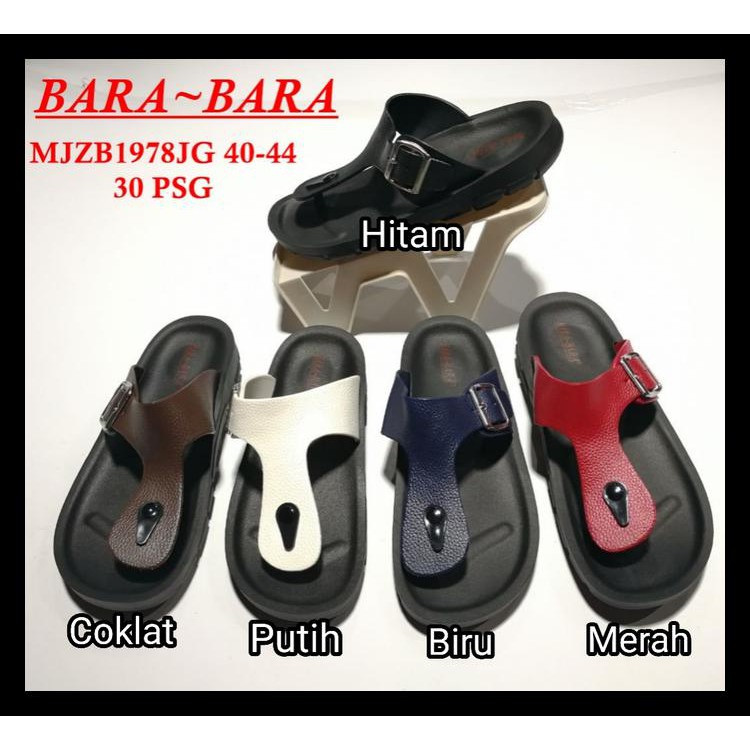 Jelly Sandal Bara Bara Cowok Sendal Pria Karet Import 1978Jg