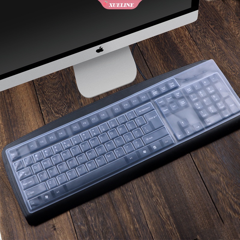 1pc Skin Silikon Cover Pelindung Keyboard Komputer Desktop Anti Air / Debu