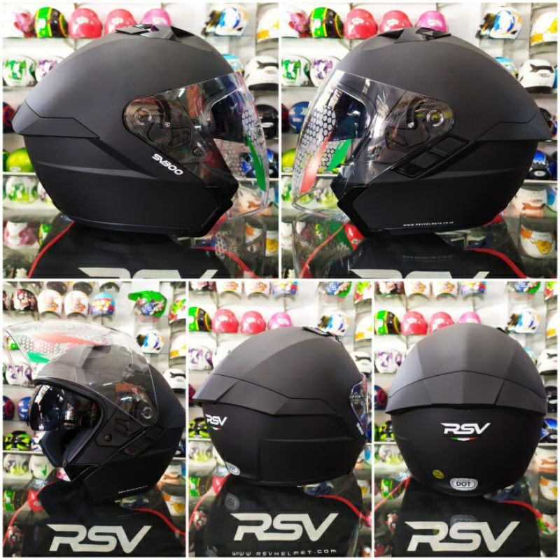 RSV HELM SV300 SOLID BLACK DOFF | RSV SV 300 RGINAL