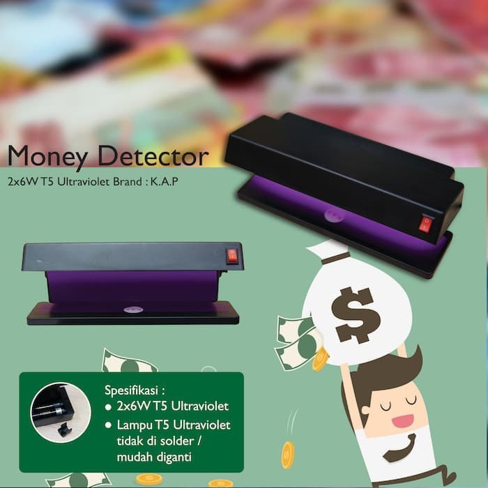 Money Detector 2xT5 6W Mudah Diganti K.A.P KP-2028