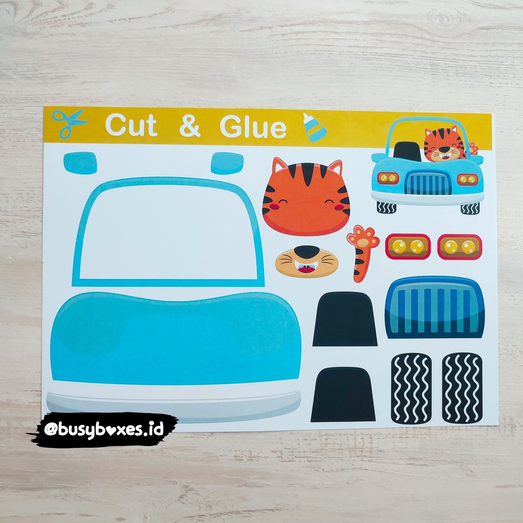 [busyboxes.id] Mainan Edukasi Aktivitas anak cut and glueseri holiday vol.2  aktivitas paud preachool mainan edukasi gunting tempel