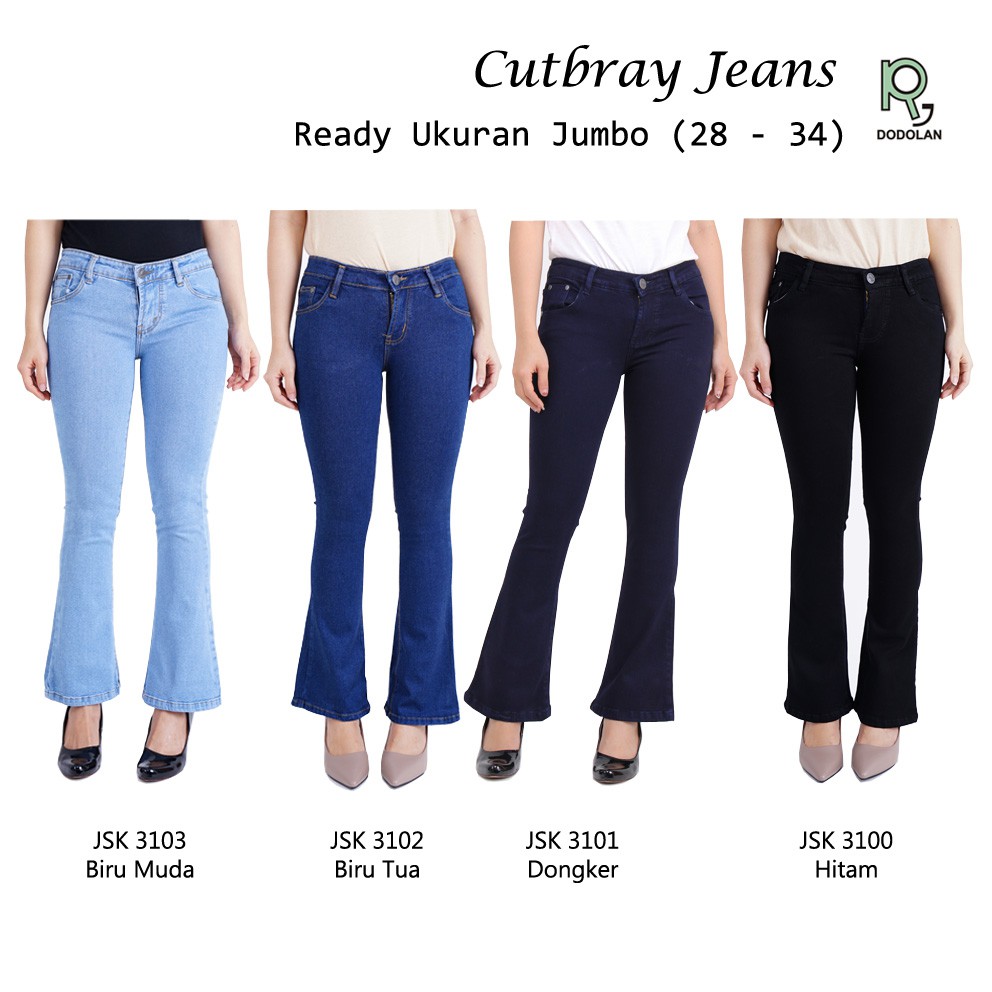 BISA COD Celana Jeans Cutbray Jumbo Big Size Cutbray BISA COD Celana Jeans Cutbray Jumbo Big Size Cutbray