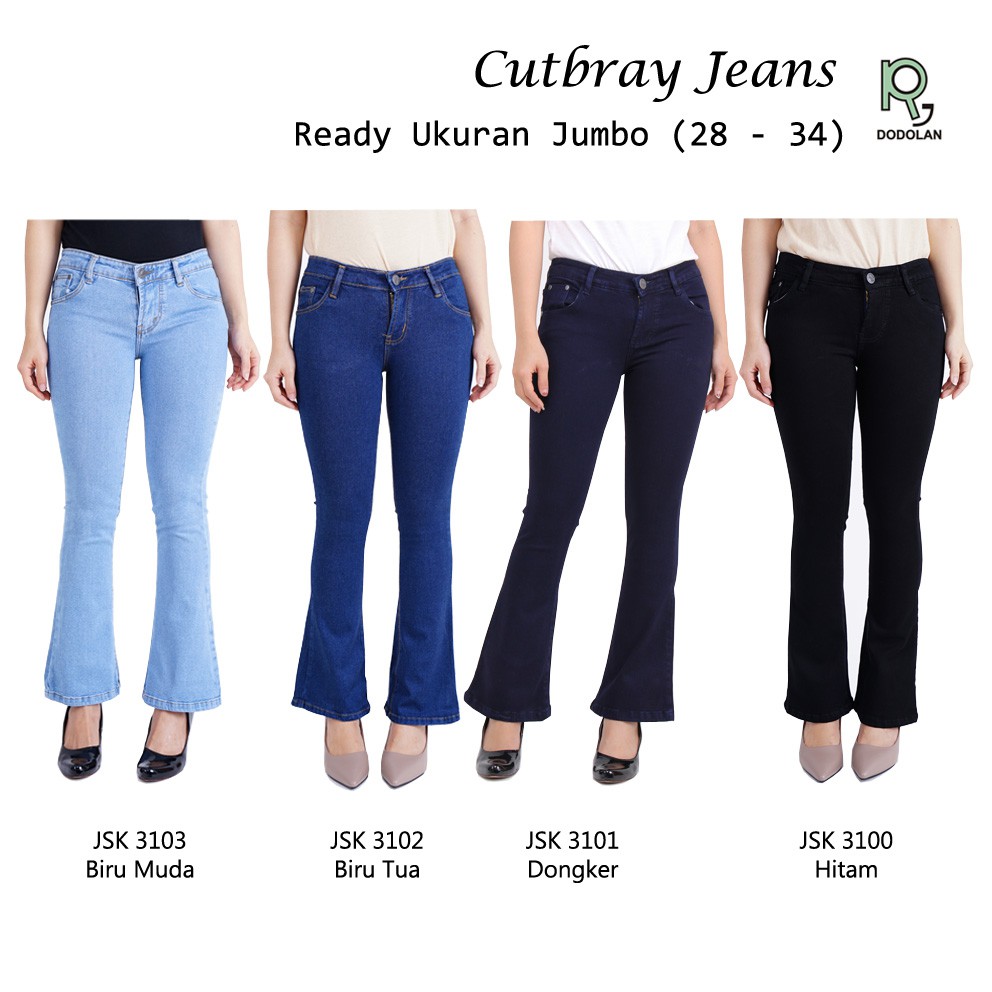  BISA COD Celana  Jeans Cutbray  Jumbo  Big Size Cutbray  