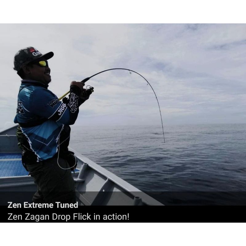 Joran Rod Zen Zagan Drop Flick PE 0.8 - 2 190cm Light Jigging FREE PACKING PIPA-bonus cover spiral s