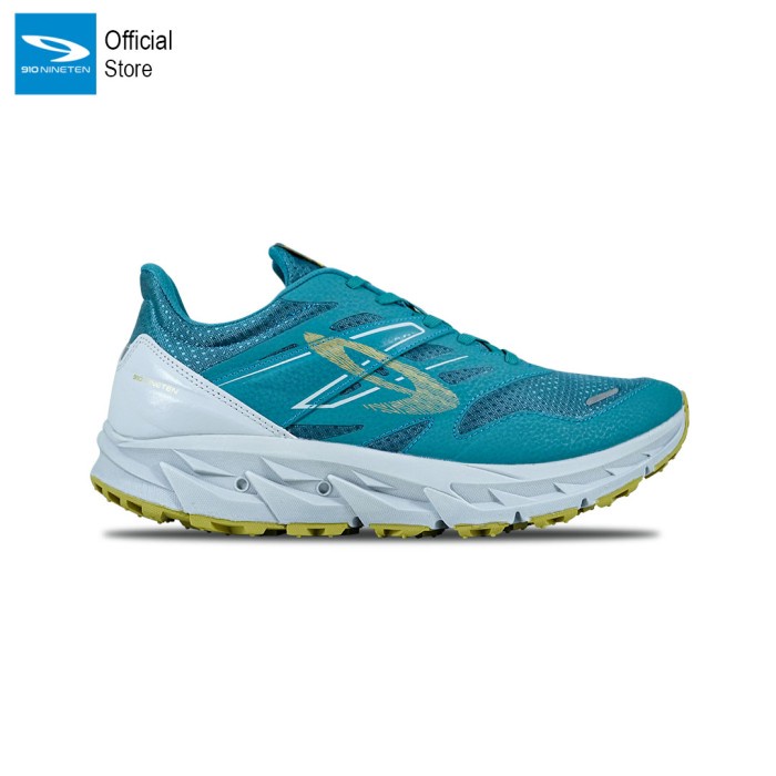 910 Nineten Yuza Evo Sepatu Trail Running - Hijau/Abu-Abu/Emas - 41