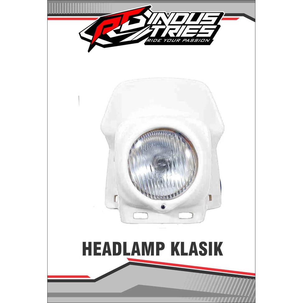 Headlamp Lampu Depan Jadul Vintage Trail Klasik LED ELBA Murah Headlamp Virus Klasik Headlamp KTM He