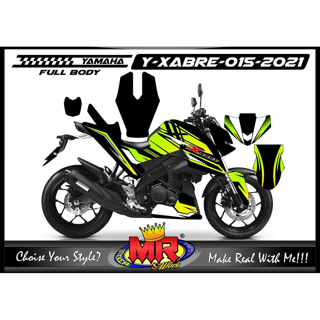 Decal Motor Yamaha XABRE Fullbody Modifikasi Body Stiker Motor Sporty