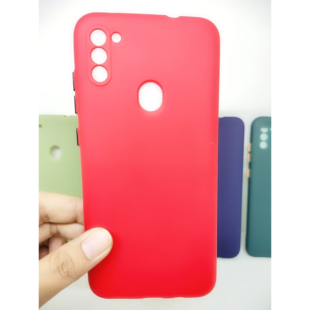 SMPC TPU Candy Samsung A11 M11 M115F 6.4 inch SoftCase Macaron Protection Camera Tombol Warna