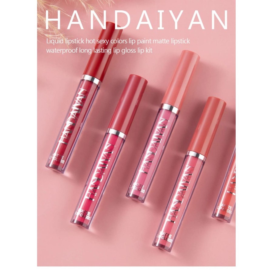 Lip Gloss Matte Waterproof HANDAIYAN Liquid Matte Waterproof Lipstick Lipstik Bibir Merah