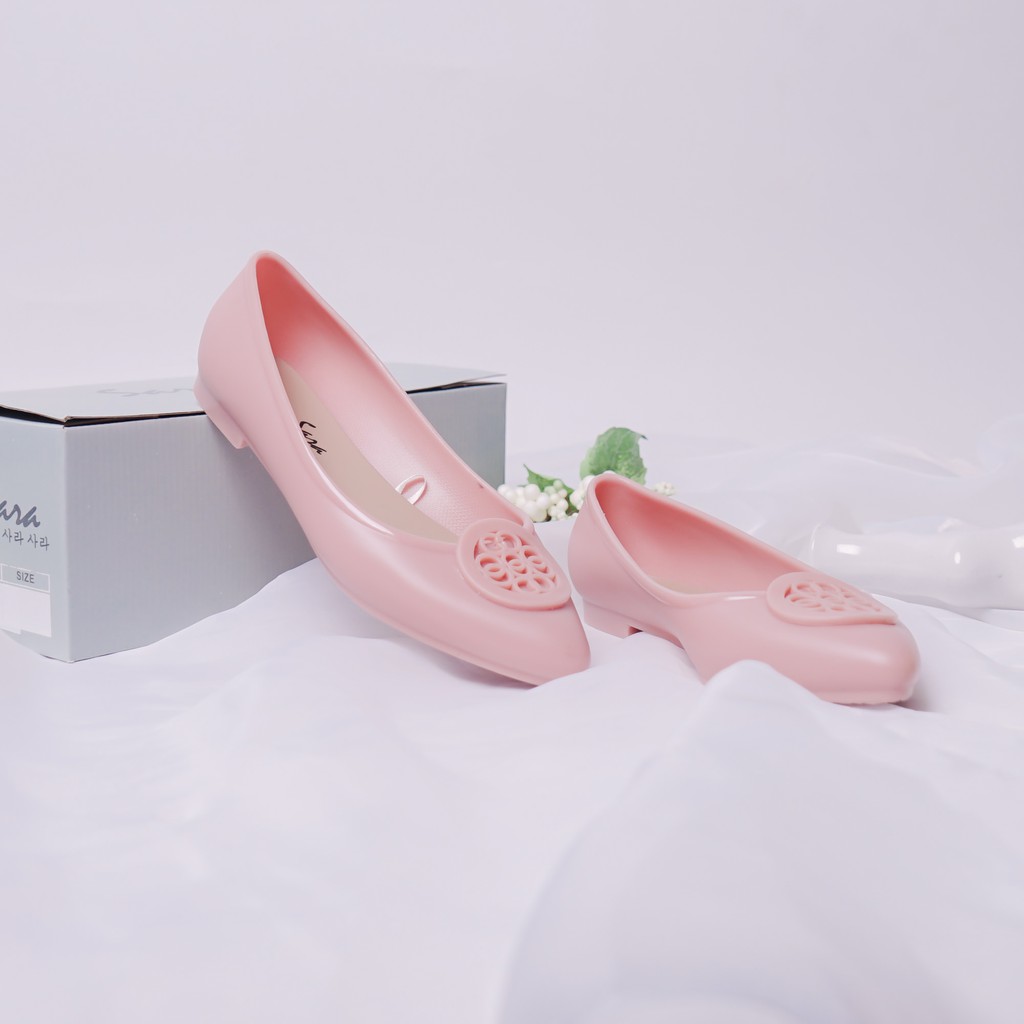 Sara Sara Gucci Flat shoes jelly sepatu jelly wanita kekinian sepatu jelly kerja