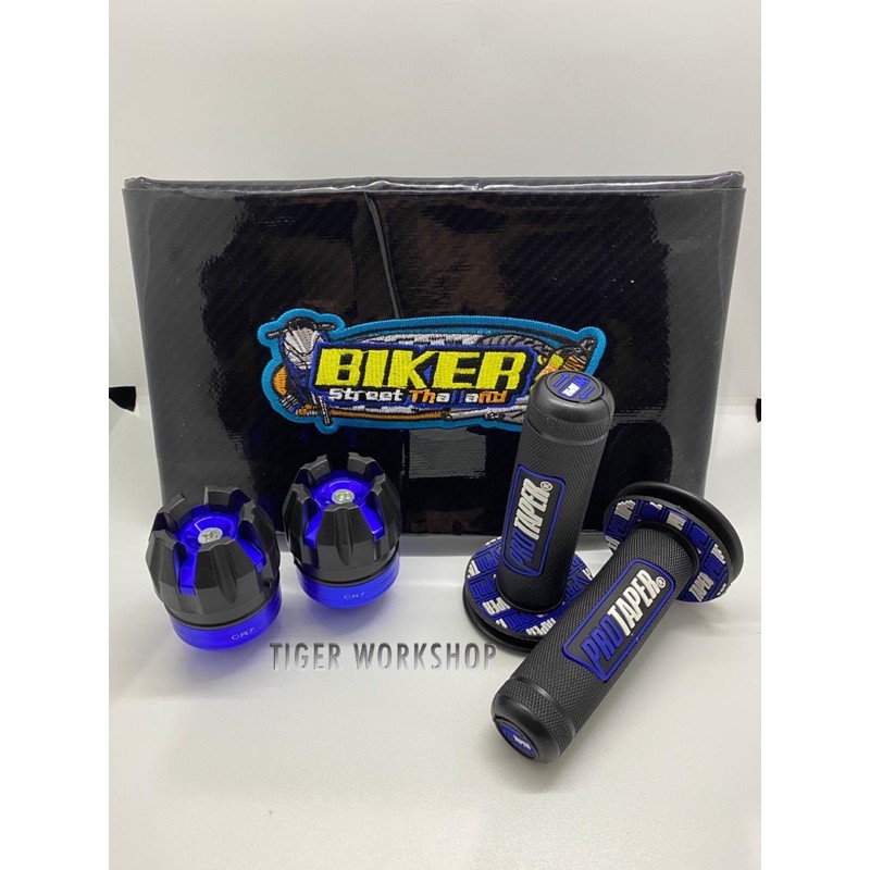 (COD) PAKETAN KULIT JOK MOTOR HITAM+ HANDGRIP PROTAPER+ JALU AS RODA DEPAN UNIVERSAL / VARIASI MOTOR