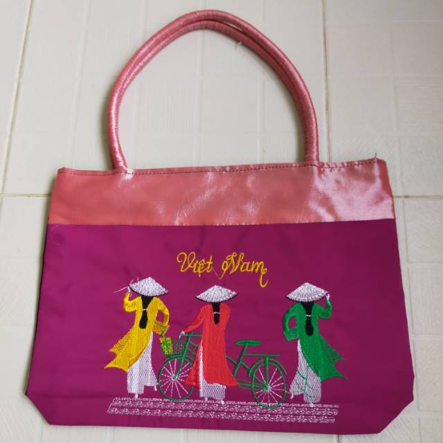 Tas Kain Sulaman Wanita Vietnam Tas Import Tas Tote
