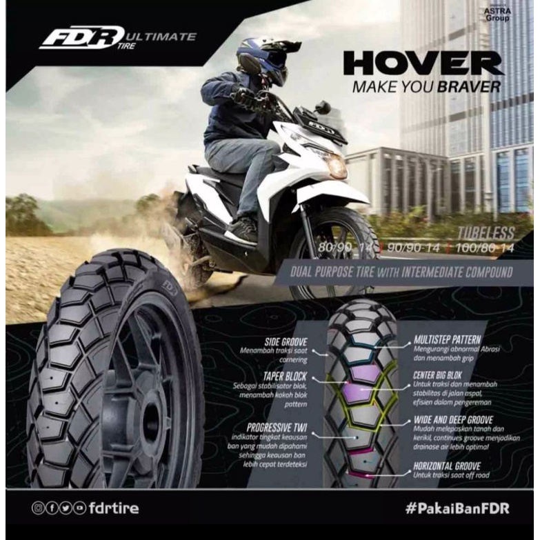 Ban Tubeless FDR Hover Semi Trail Ring 14