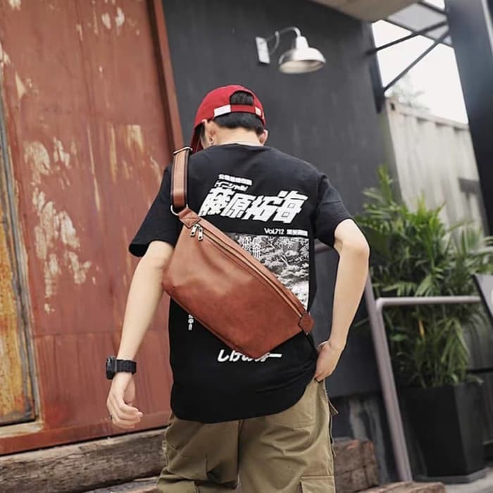 Waist Bag Kulit Pria Tas Kulit Pria Sling Bag Kulit Pria TAZMANIA