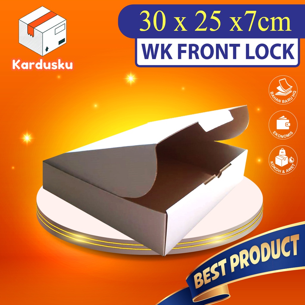 

Kardus dus PUTIH 30x25x7 cm (ECER) Die Cut Box pizza Kotak Packing Aksesoris Baju Makanan hampers Hijab Kue