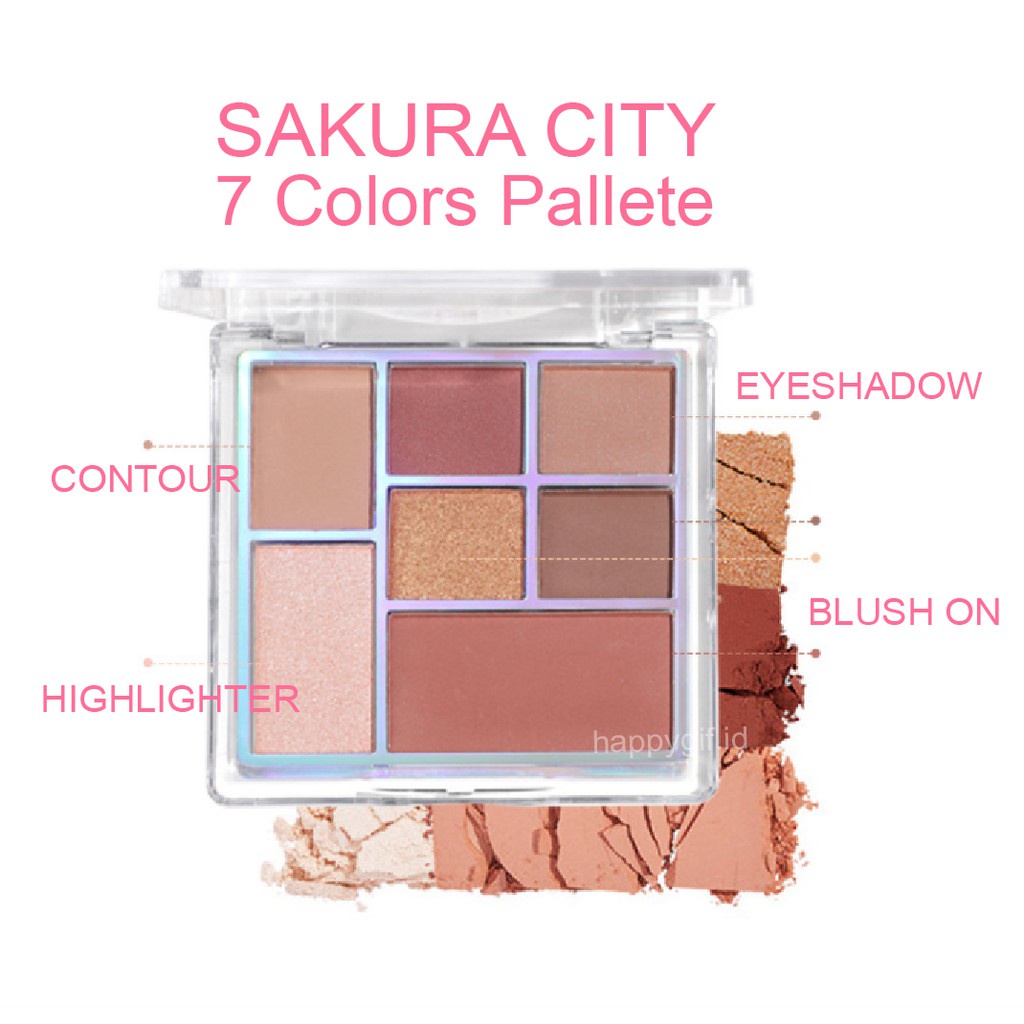 LAMEILA Eyeshadow Colors Highlighter Sakura City Pallete