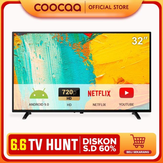 COOCAA Digital TV LED 32 inch - Android 9.0 - Panel HD - Youtube - Net