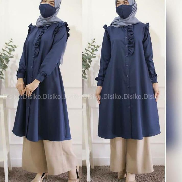 NEW847RAK Olla Tunik - Baju Atasan Wanita  2022 - Long Tunik Bahan Katun Toyobo Tervaforit