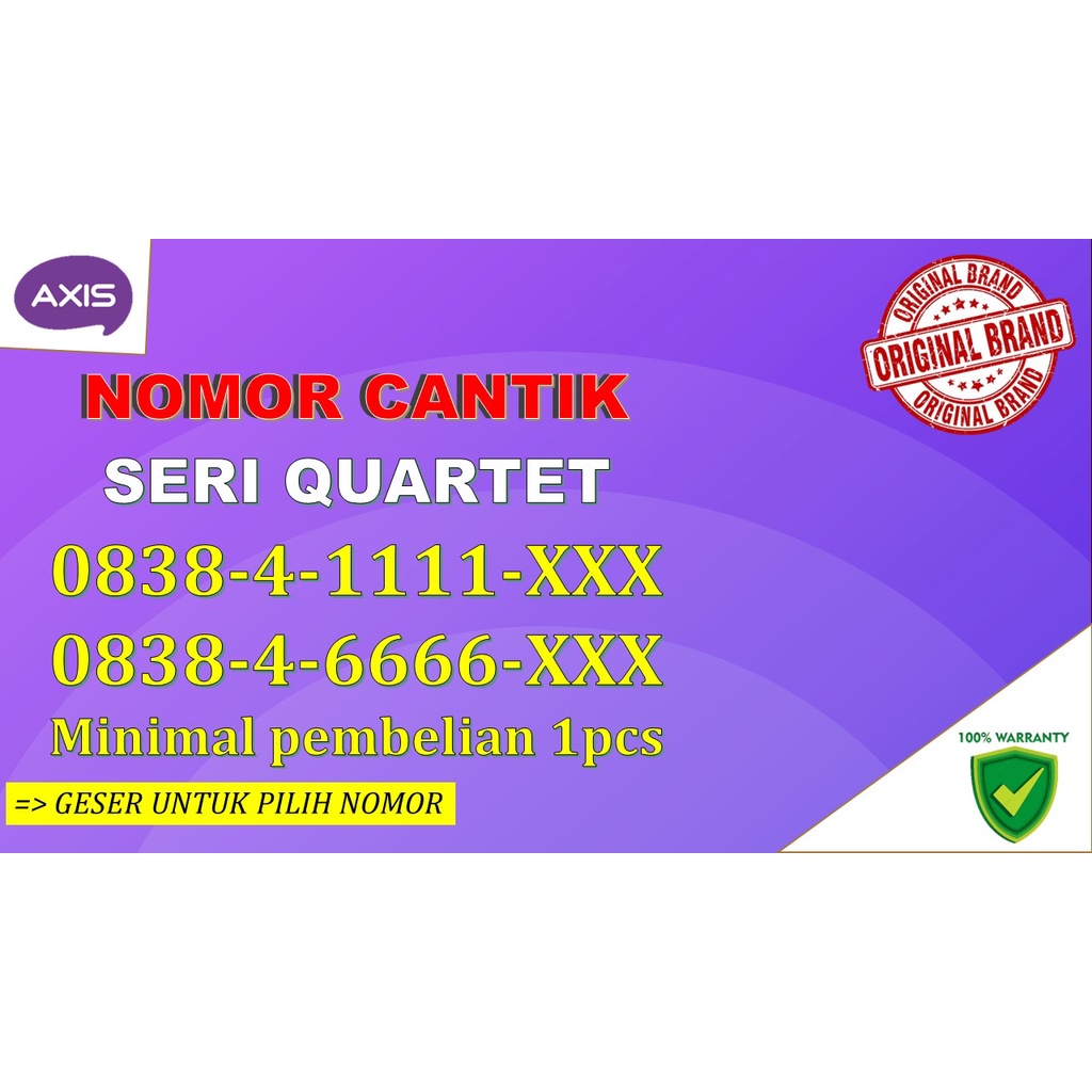 NOMOR CANTIK AXIS LUMAYAN