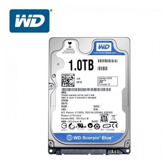 Harddisk WDC 2.5Inch 1TB SATA3 128MB - 7mm - WD10SPZX