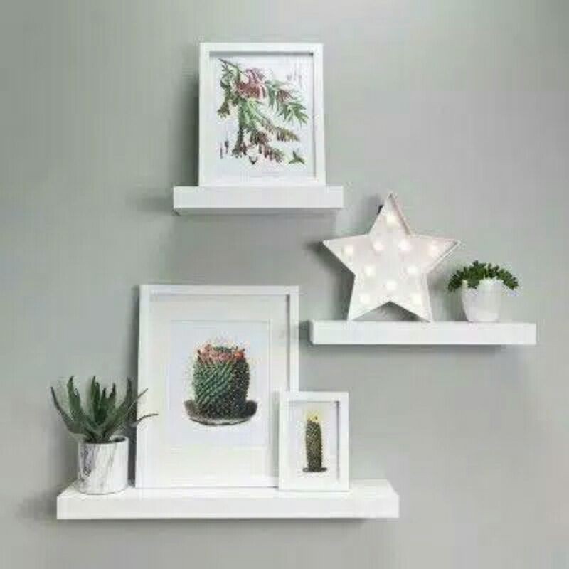 FLOATING SHELF 1 SET RAK DINDING MINIMALIS ISI 3 PCS