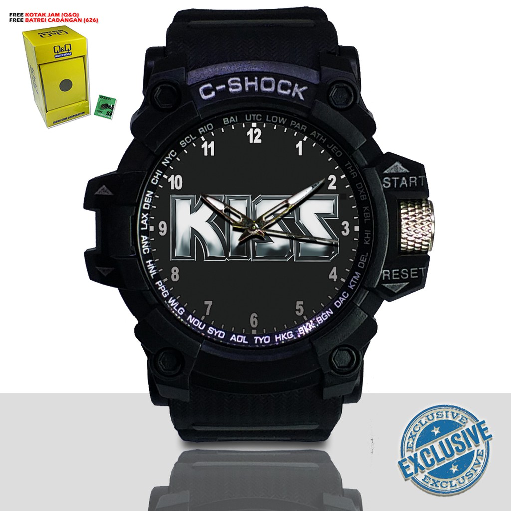 (EXCLUSIVE ) JAM TANGAN KISS WATER RESIST FREE BOX DAN BATREI - NO.7