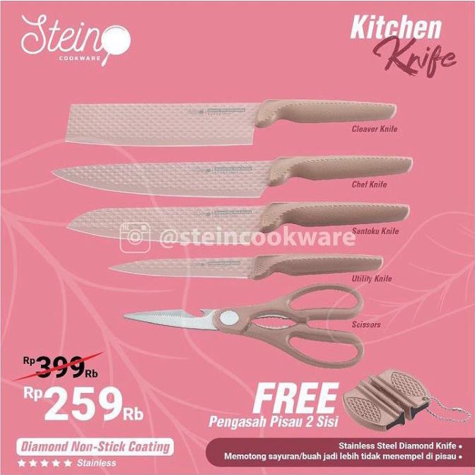 Yang Dicari] Stein Cookware Stainless Knife Set / Stein Pisau Set