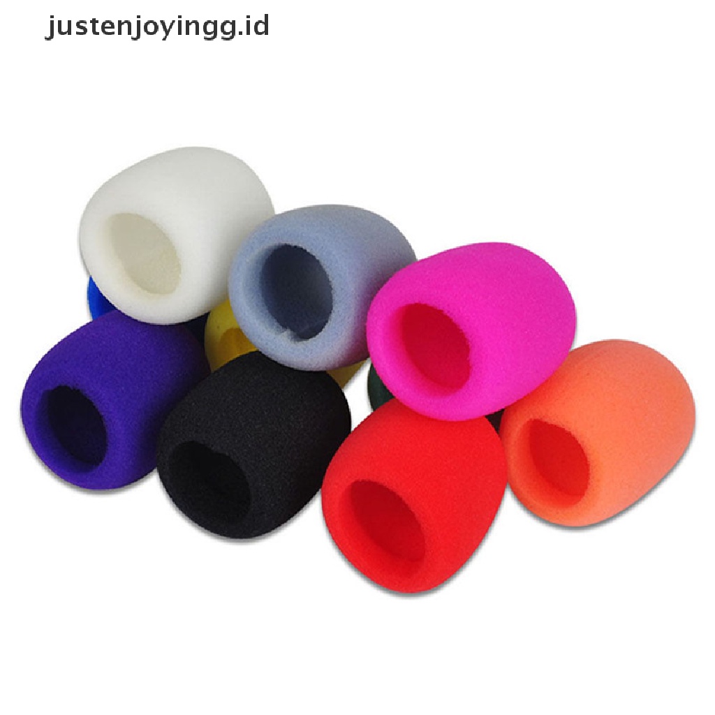 // justenjoyingg.id // Colorful Handheld Stage Microphone Windscreen Sponge Foam Karaoke Audio Cover ~