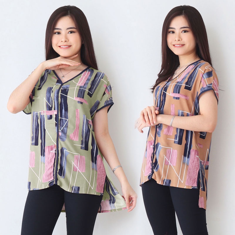 ARENA - Vneck Casual Blouse Wanita / Daily Wear / Atasan Santai