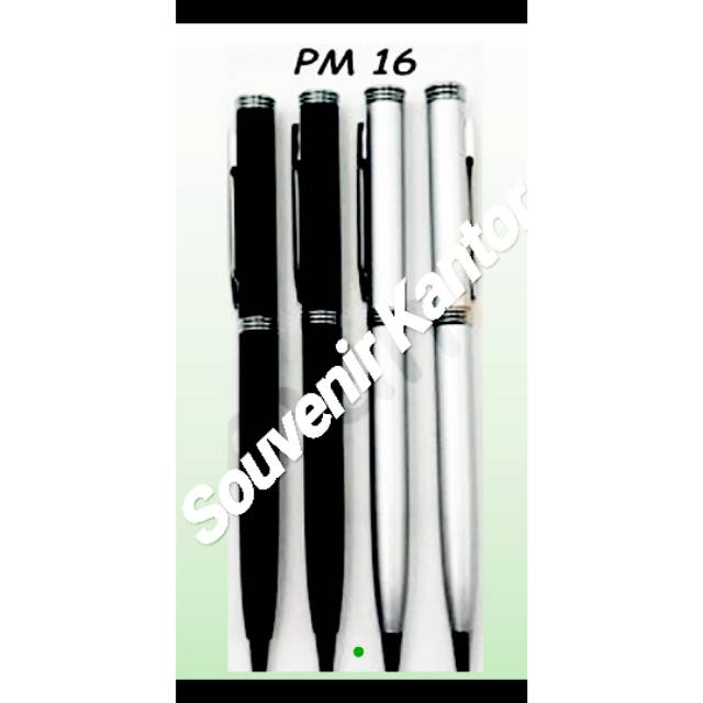 

Pen Metal PM 16 Pulpen Stainless Bisa Custom Logo/Nama