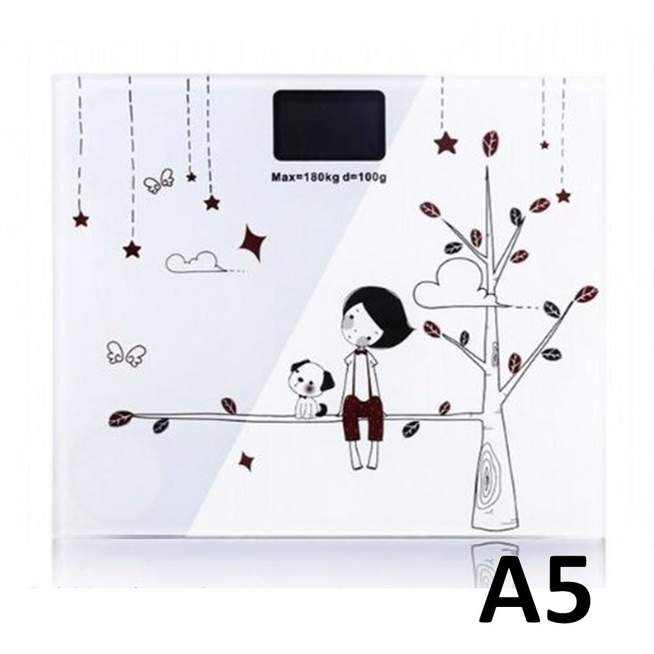 Timbangan Badan Kaca Digital - Elektronik 180kg KARTUN SCALE-A5