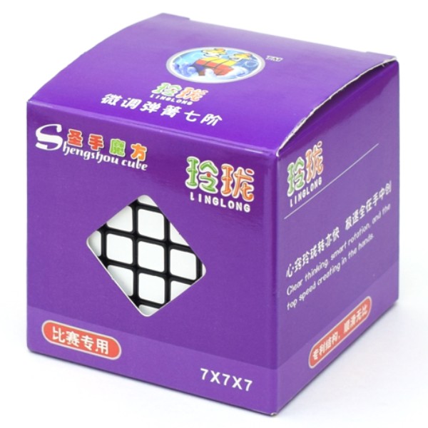 Rubik MAINAN ORI Shengshou Linglong Aurora 7x7 Black Base