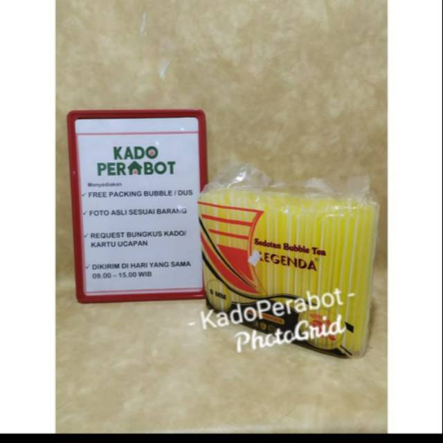 

Sedotan Bubble tea 8mm premium - sedotan besar bobba
