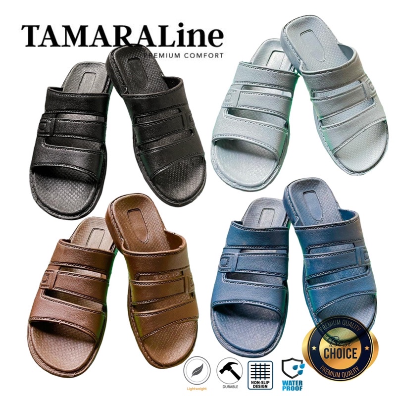 Sandal Selop Slide Slip on Karet Pria Dewasa / Remaja - TAMARALINE 86 / Bahan Premium Lentur Empuk Ringan Kuat Anti Slip Anti Air / Model Sandal Sporty Santai Rumah Hotel Outdoor Kamar Mandi Murah Original