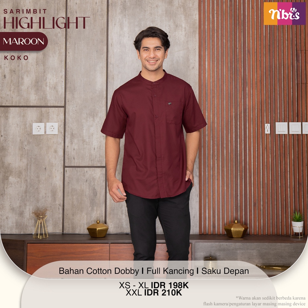 Nibras Sarimbit HIGHLIGHT MAROON Baju Sarimbit Kelurga Muslim / Fashion Muslim Nibras Terbaru 2022