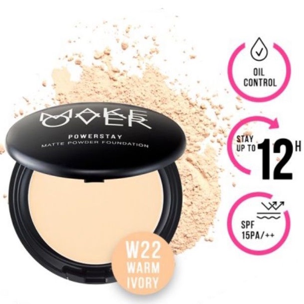 Make Over Powerstay Matte Powder Foundation W22 Warm Ivory