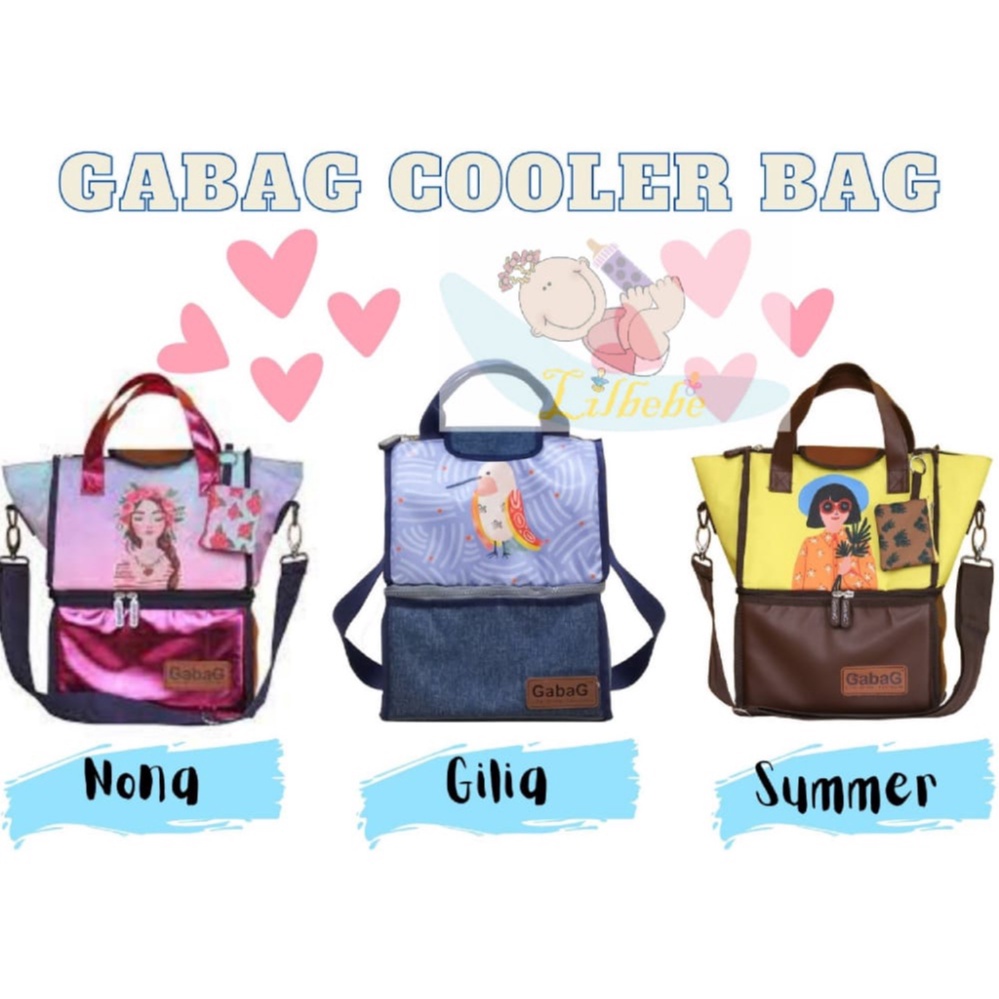 *NEW* Gabag Double Sling Thermal Cooler Bag Nona / Summer / Gilia - Tas Cooler Pendingin Asi Bayi