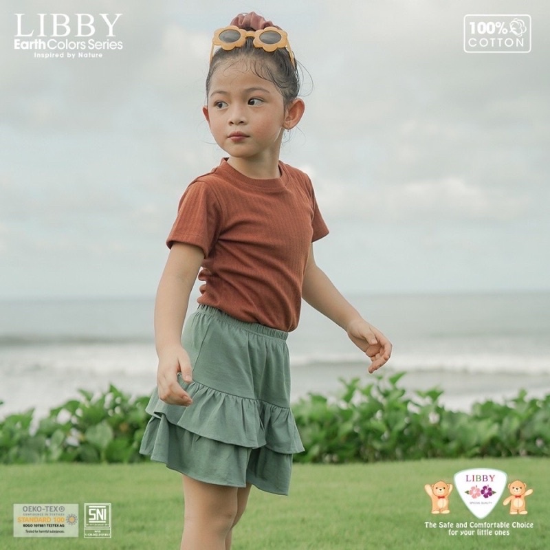 Libby T shirt Easy shirt Cotton Earth Color series / kaos anak katun 9m - 8 tahun 1pc