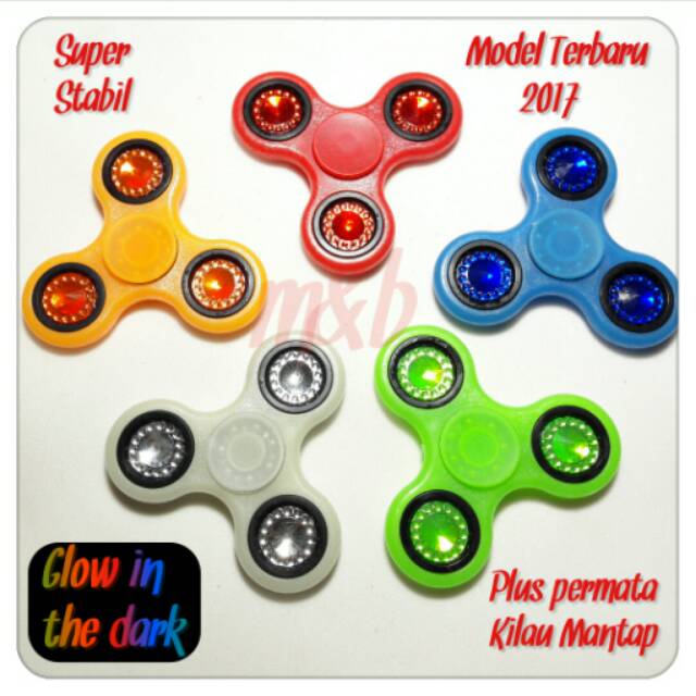 SPINNER SUPER STABIL DAN GLOW IN THE DARK PLUS ADA PERMATA BLING BLING. MANTAP PAS MALAM