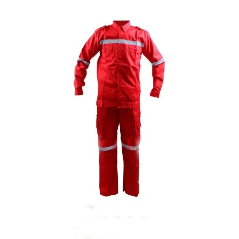 Seragam Kerja / Baju Celana Kerja / Kemeja Safety Okinawa merah