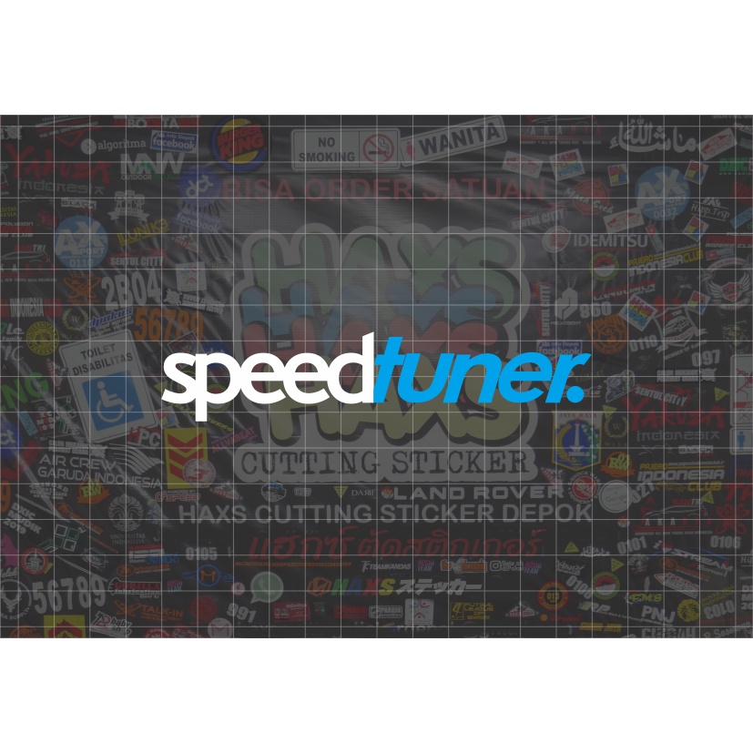 Cutting Sticker Speedtuner Ukuran 12 Cm Untuk Motor Mobil